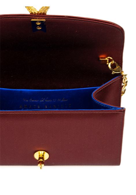 Clutch queen mid con finitura satinata in bordeaux Amato Daniele - donna AMATO DANIELE | 877864ARASO390